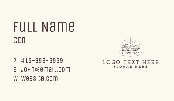 Shoe Loafers Boutique Business Card Design Image Preview