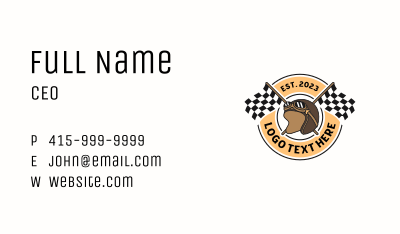 Motorcycle Helmet Flag Business Card Image Preview