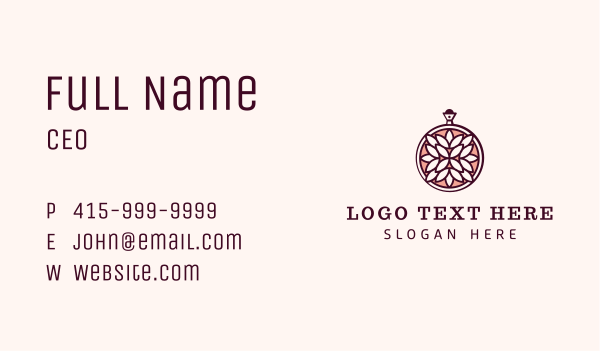 Maroon Floral Scent Business Card Design Image Preview