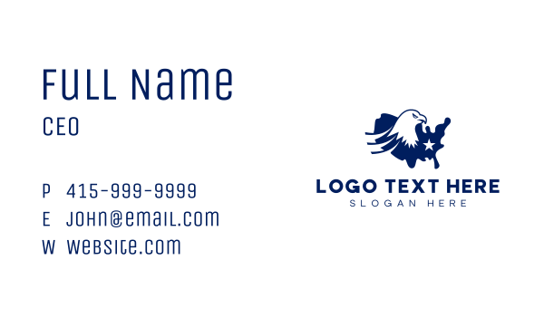 Patriotic Eagle United States Business Card Design Image Preview