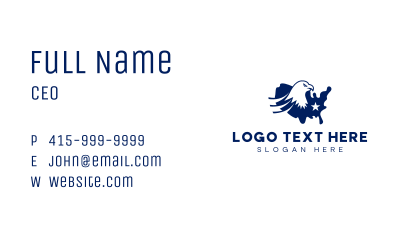 Patriotic Eagle United States Business Card Image Preview
