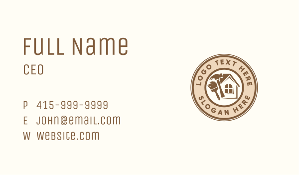 Residential Remodeling Contractor Business Card Design Image Preview