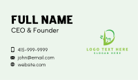 Green Branch Letter D Business Card Image Preview