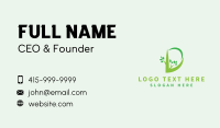 Green Branch Letter D Business Card Preview