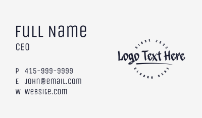 Graffiti Artist Studio Wordmark Business Card Image Preview