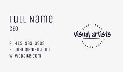 Graffiti Artist Studio Wordmark Business Card Image Preview