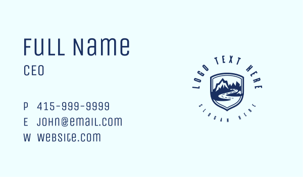 Mountain Road Camp Business Card Design Image Preview