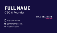 Neon Elegant Wordmark Business Card Image Preview