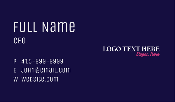 Neon Elegant Wordmark Business Card Design Image Preview