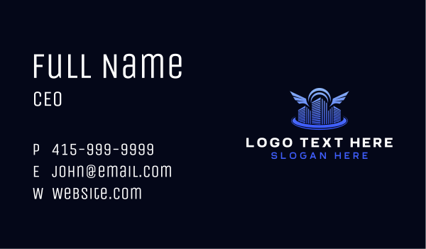 Wing Building Tower Business Card Design Image Preview