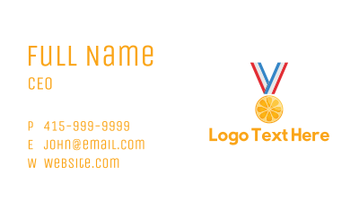 Citrus Medal Business Card Image Preview