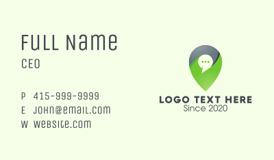 Location Messaging App Business Card Image Preview