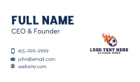 Soccer Fire Ball Business Card Image Preview