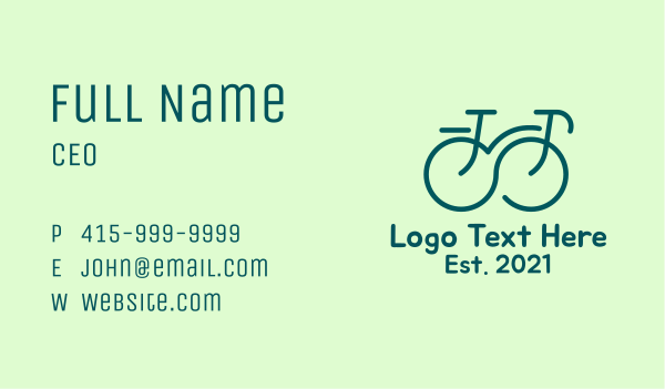 Infinity Line art Bike  Business Card Design Image Preview