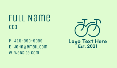 Infinity Line art Bike  Business Card Image Preview