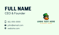 Shamrock Irish Leprechaun Business Card Preview