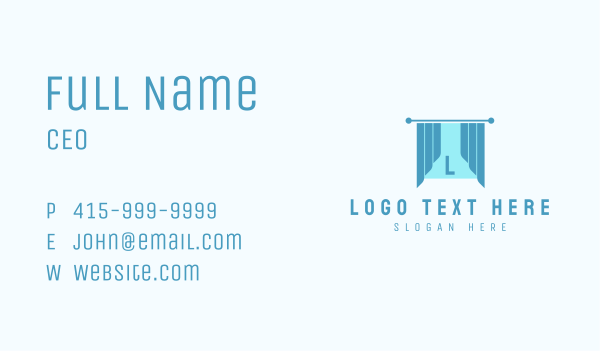 Window Curtain Lettermark Business Card Design Image Preview