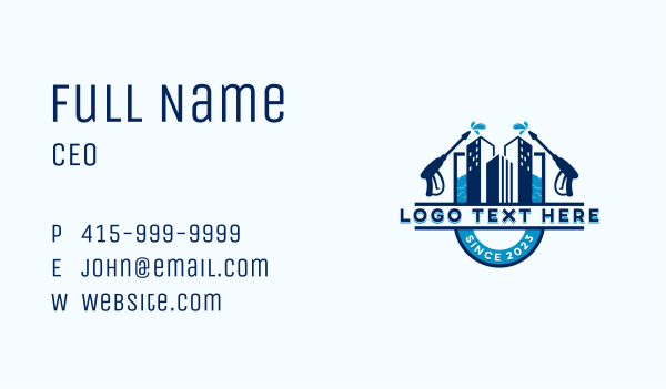 Building Power Washer Business Card Design Image Preview