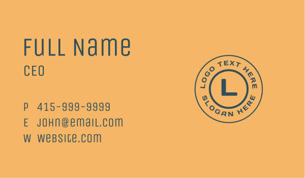 Blue Generic Circle Business Card Design Image Preview