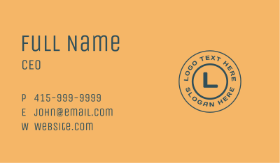 Blue Generic Circle Business Card Image Preview