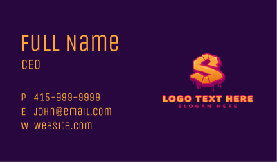Graffiti Mural Letter S Business Card Image Preview