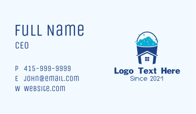 Clean House Bucket Business Card