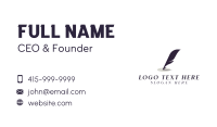 Writing Feather Publishing Author Business Card Design