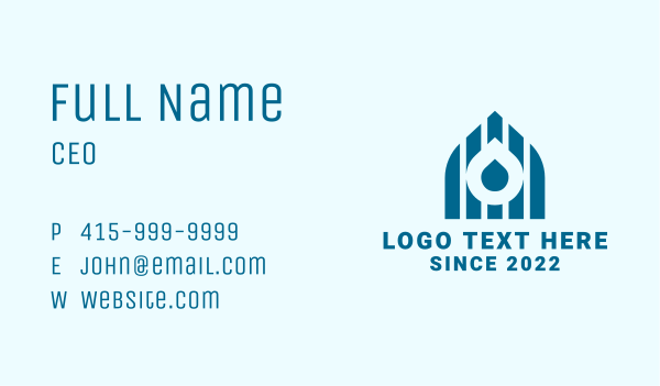 Water Drop Drainage  Business Card Design Image Preview