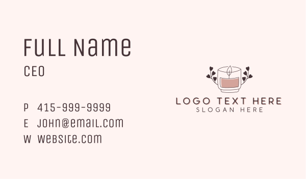 Candlelight Candle Decor Business Card Design Image Preview