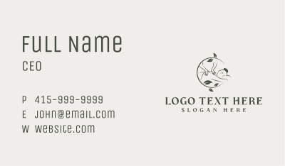 Organic Massage Therapy Business Card Image Preview
