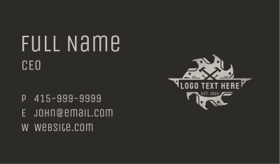 Hammer Nail Saw Business Card Image Preview