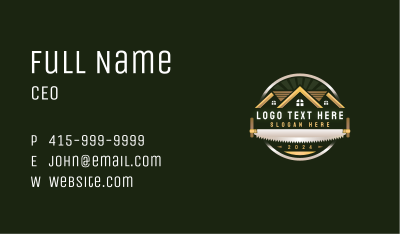 Crosscut Saw Carpentry Builder Business Card Image Preview