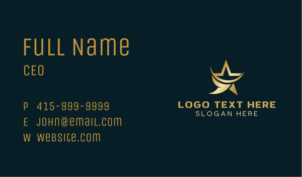 Star Event Planner Studio Business Card Design Image Preview