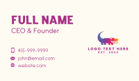 Gradient Crocodile Animal Business Card Image Preview