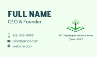 Nature Tree Book  Business Card Image Preview