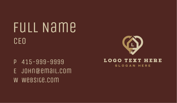 Heart Plumbing House Business Card Design Image Preview