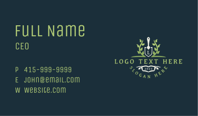 Garden Shovel Landscaping Business Card Image Preview