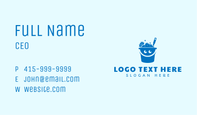 Cleaning Bucket Smile Business Card Image Preview
