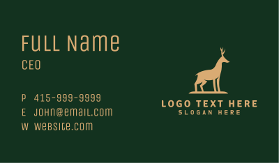 Luxury Deer Animal Business Card Image Preview