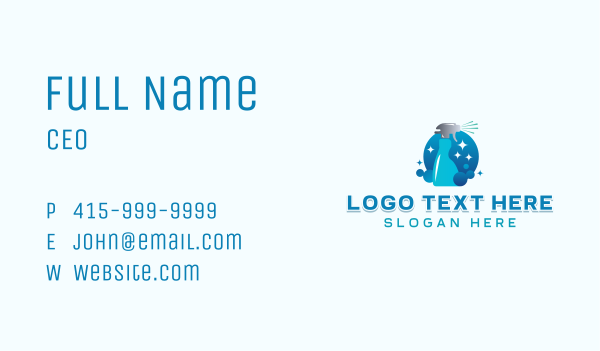 Sanitation Cleaning Disinfectant Business Card Design Image Preview