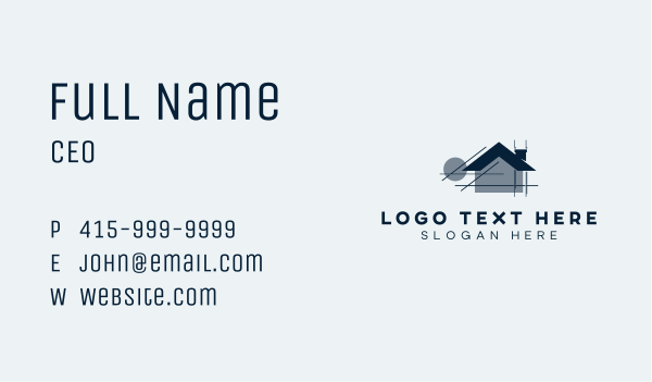 House Blueprint Architecture Business Card Design Image Preview