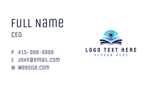 Kid Book Publishing Business Card Design Image Preview