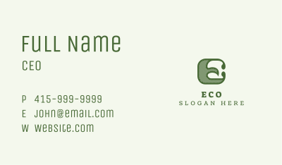 Eco Spa Wellness Business Card Image Preview