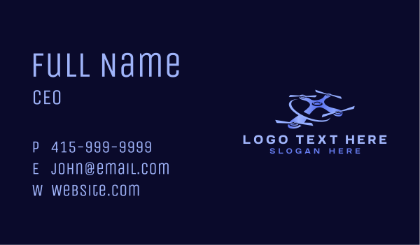 Drone Surveillance Aerial Business Card Design Image Preview