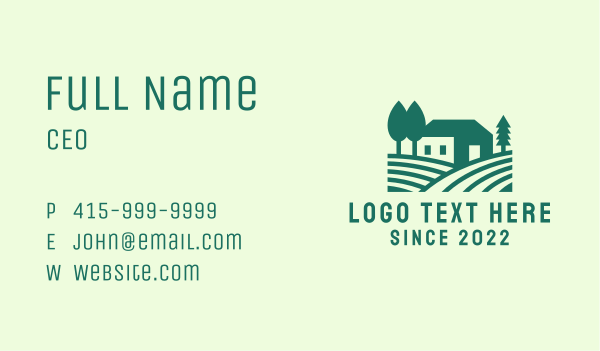 Nature Farm House  Business Card Design Image Preview