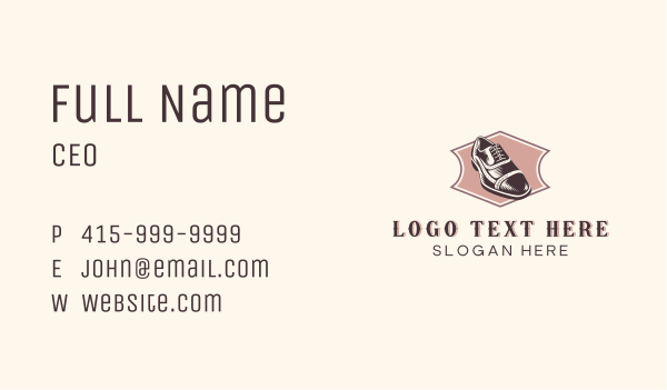 Fashion Oxford Shoes Business Card Design Image Preview