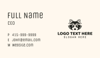 Black Raccoon Head Business Card Image Preview