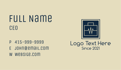 Lifeline Briefcase Business Card Image Preview
