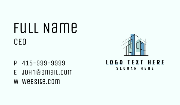 Architect Contractor Building Business Card Design Image Preview