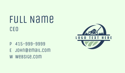 Lawn Mower Grass Landscaping Business Card Image Preview